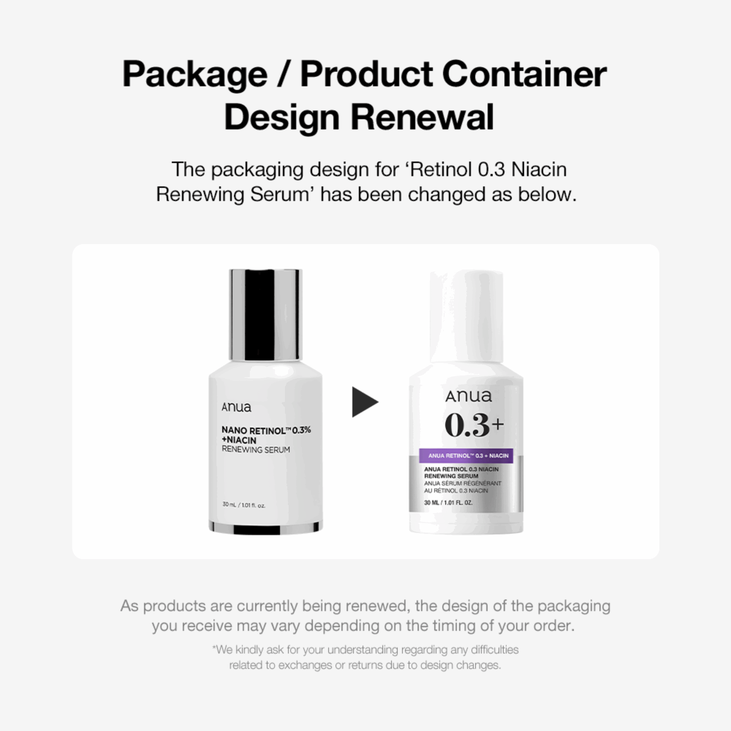 Anua Nano Retinol 0.3 and Niacin Renewing Serum