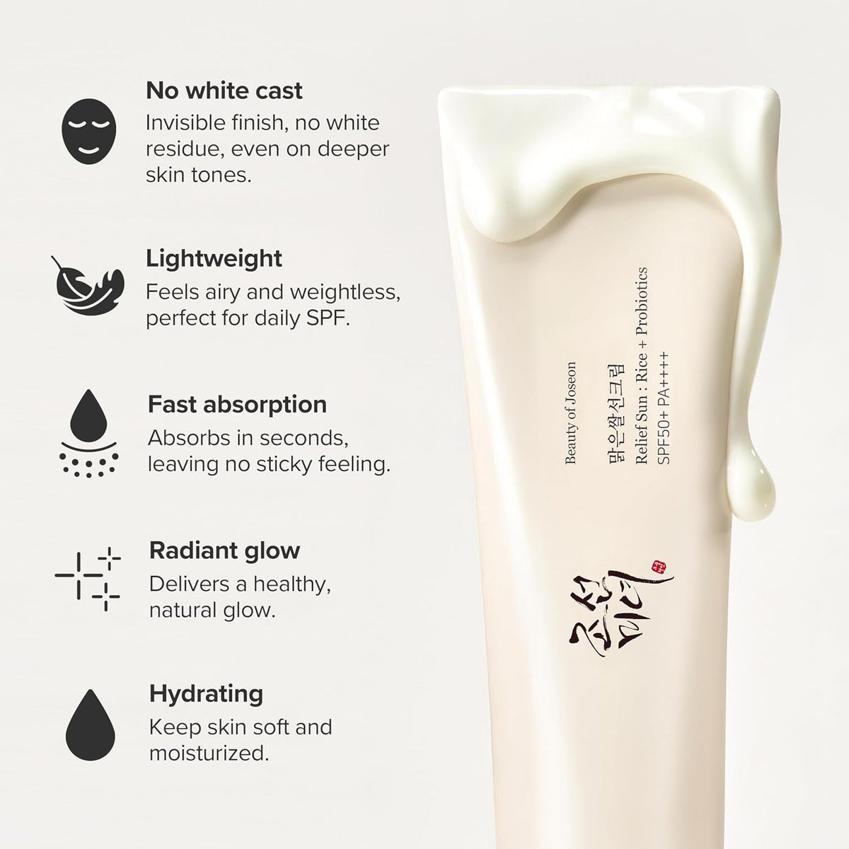 Beauty of Joseon Relief Sun Rice and Niacinamide Sunscreen SPF50+ PA++++