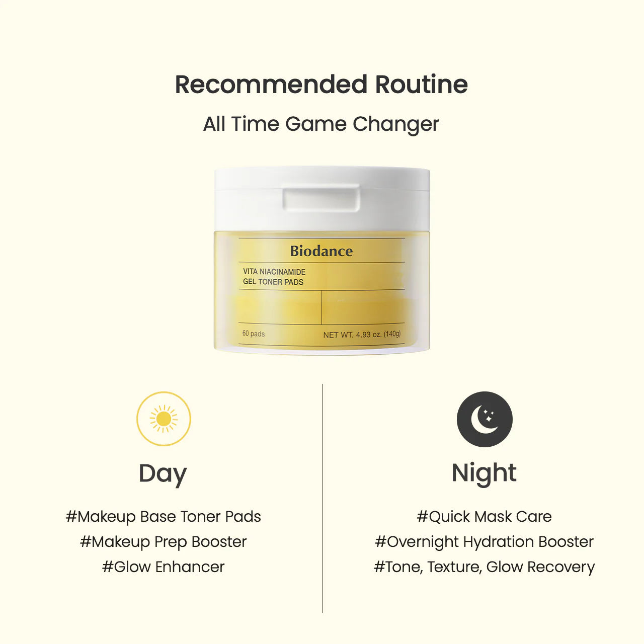 Biodance Vita Niacinamide Gel Toner Pads