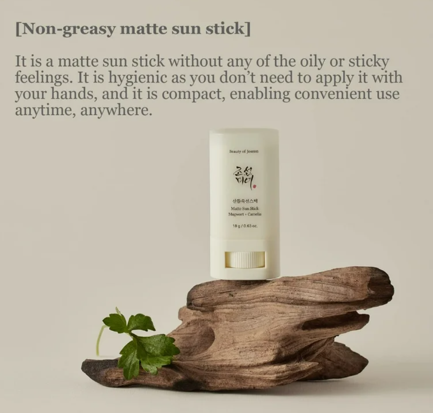 Beauty of Joseon Matte Sun Stick Mugwort + Camelia