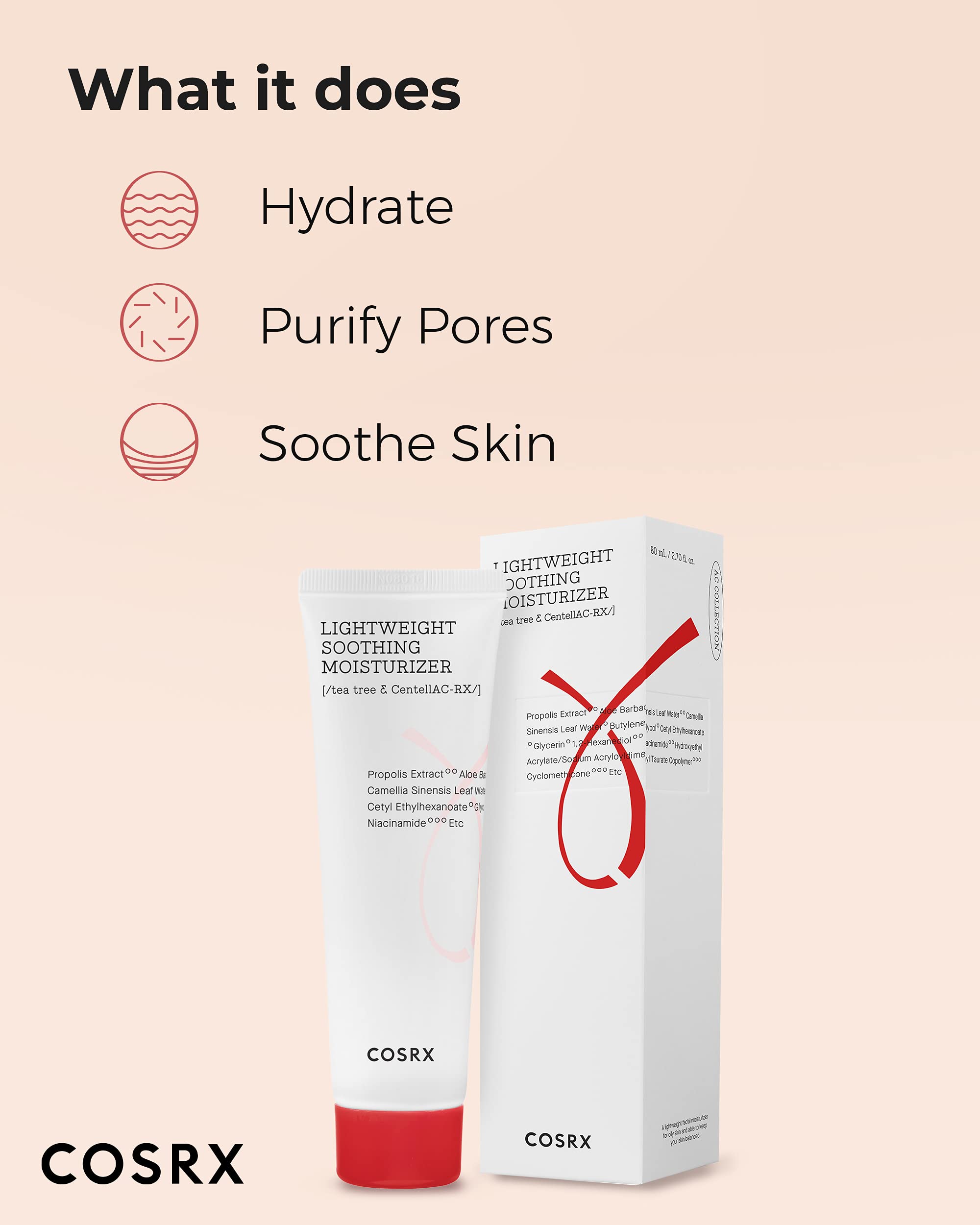 COSRX Lightweight Soothing Moisturiser 80ml