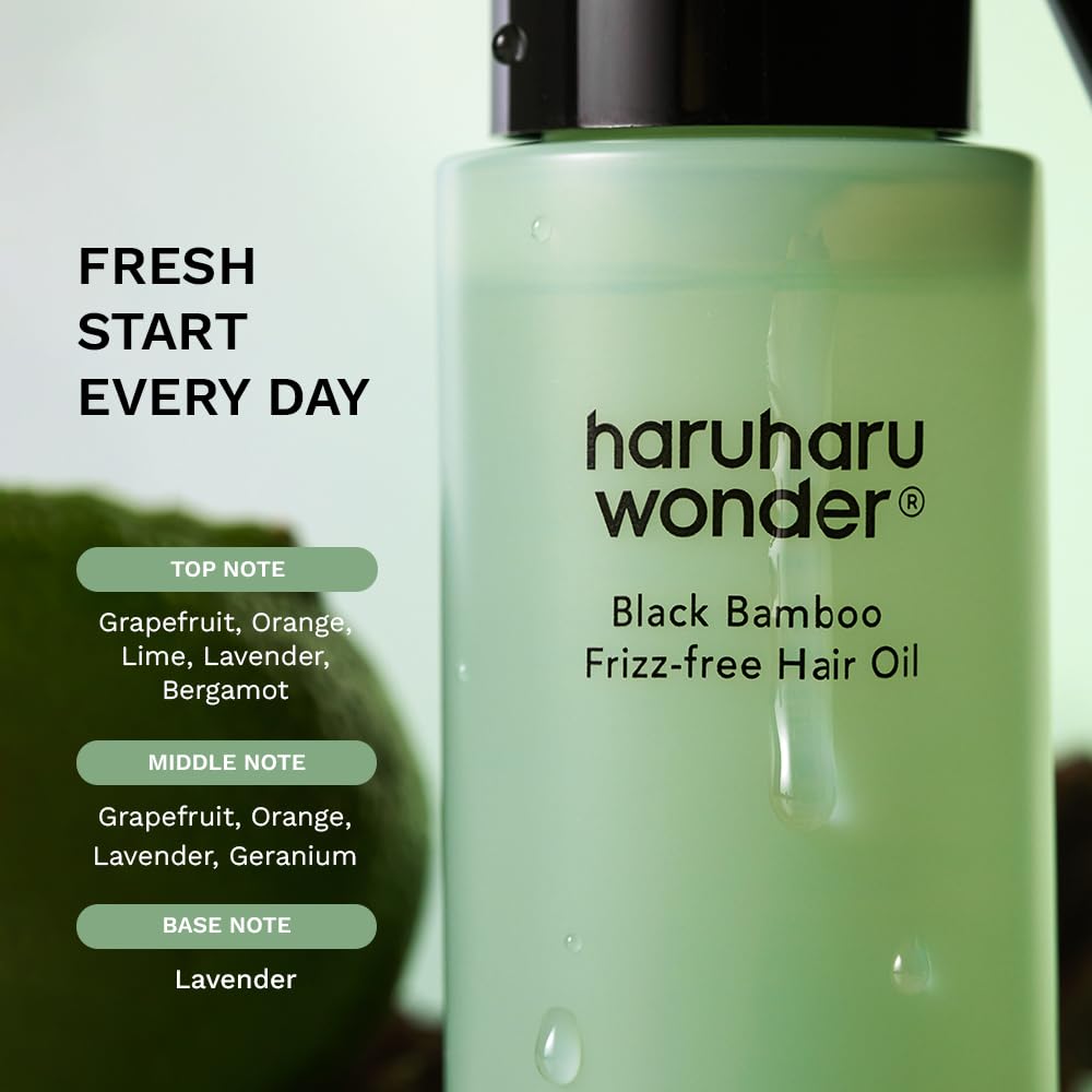 Haruharu Wonder Black Bamboo Frizz-Free Hair Oil