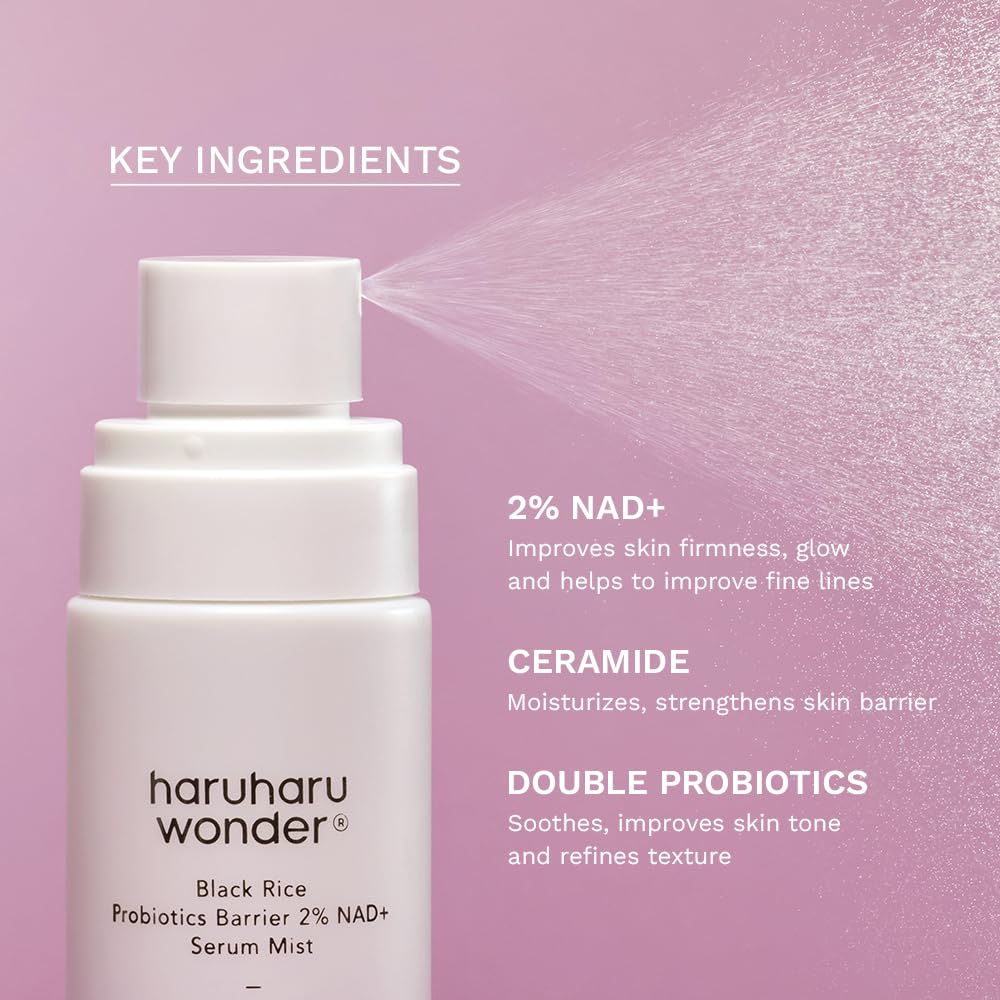 Haruharu Wonder Black Rice Probiotics Barrier 2% NAD+ Serum Mist