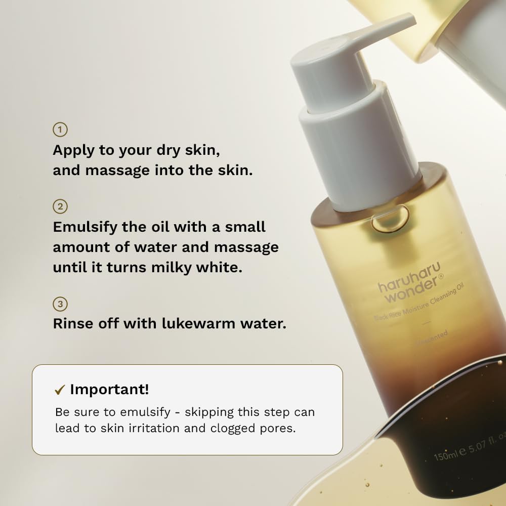 Haruharu Wonder Black Rice Moisture Deep Cleansing Oil