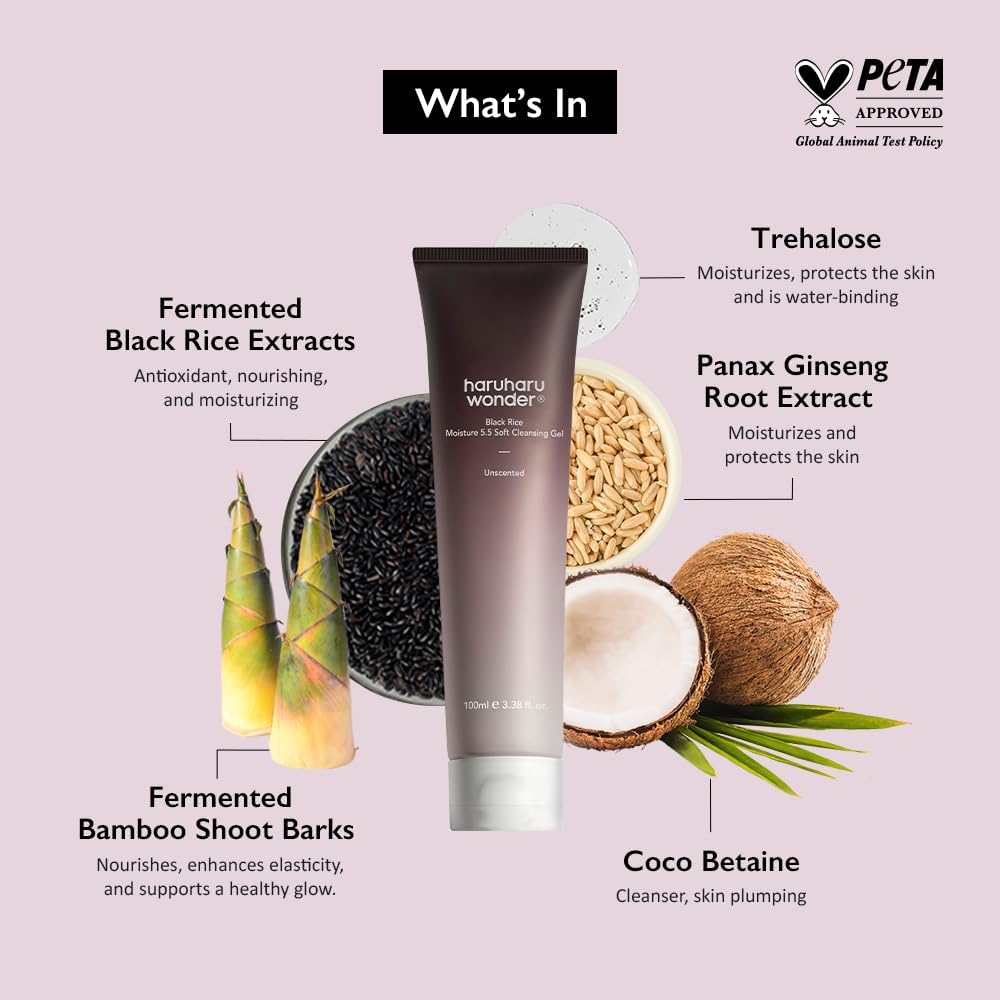 Haruharu Wonder Black Rice Moisture 5.5 Soft Cleansing Gel