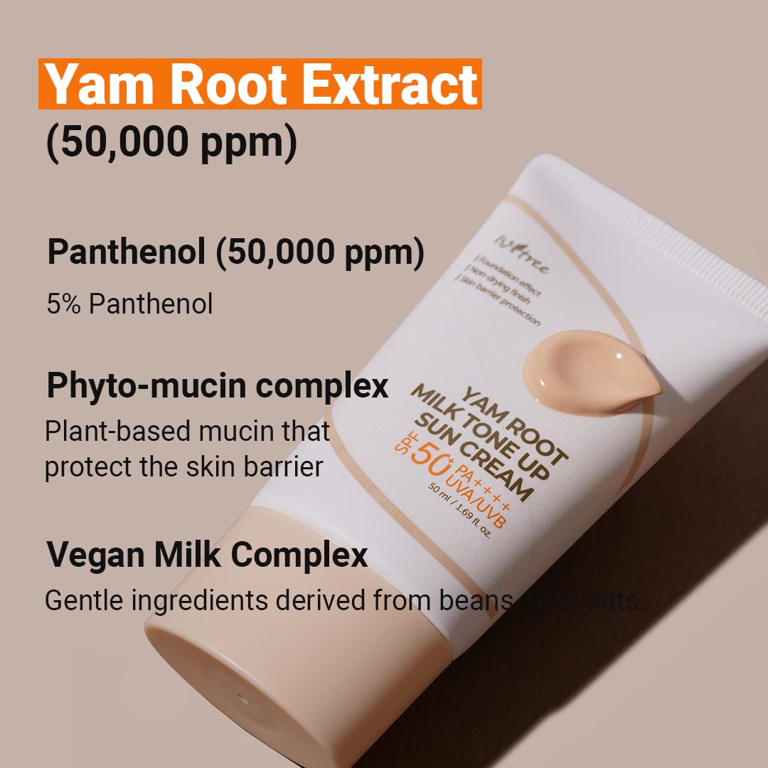 Isntree Yam Root Milk Tone Up Sun Cream SPF50+ PA++++