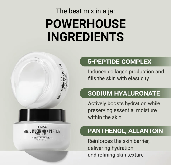 Jumiso Snail Mucin 88 + Peptide Facial Cream