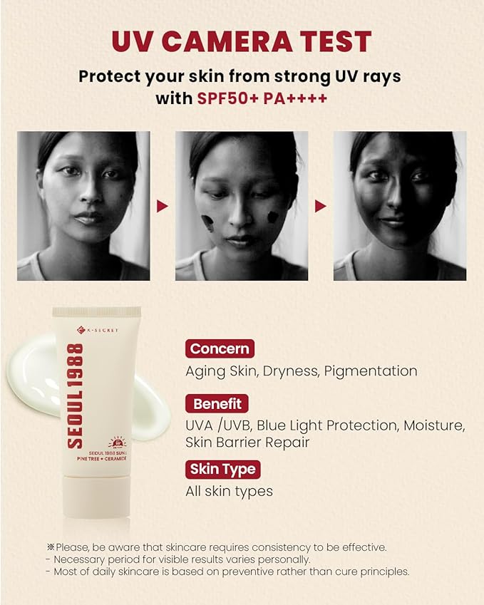 K-Secret Seoul 1988 Sun: Pine Tree + Ceramide Sunscreen