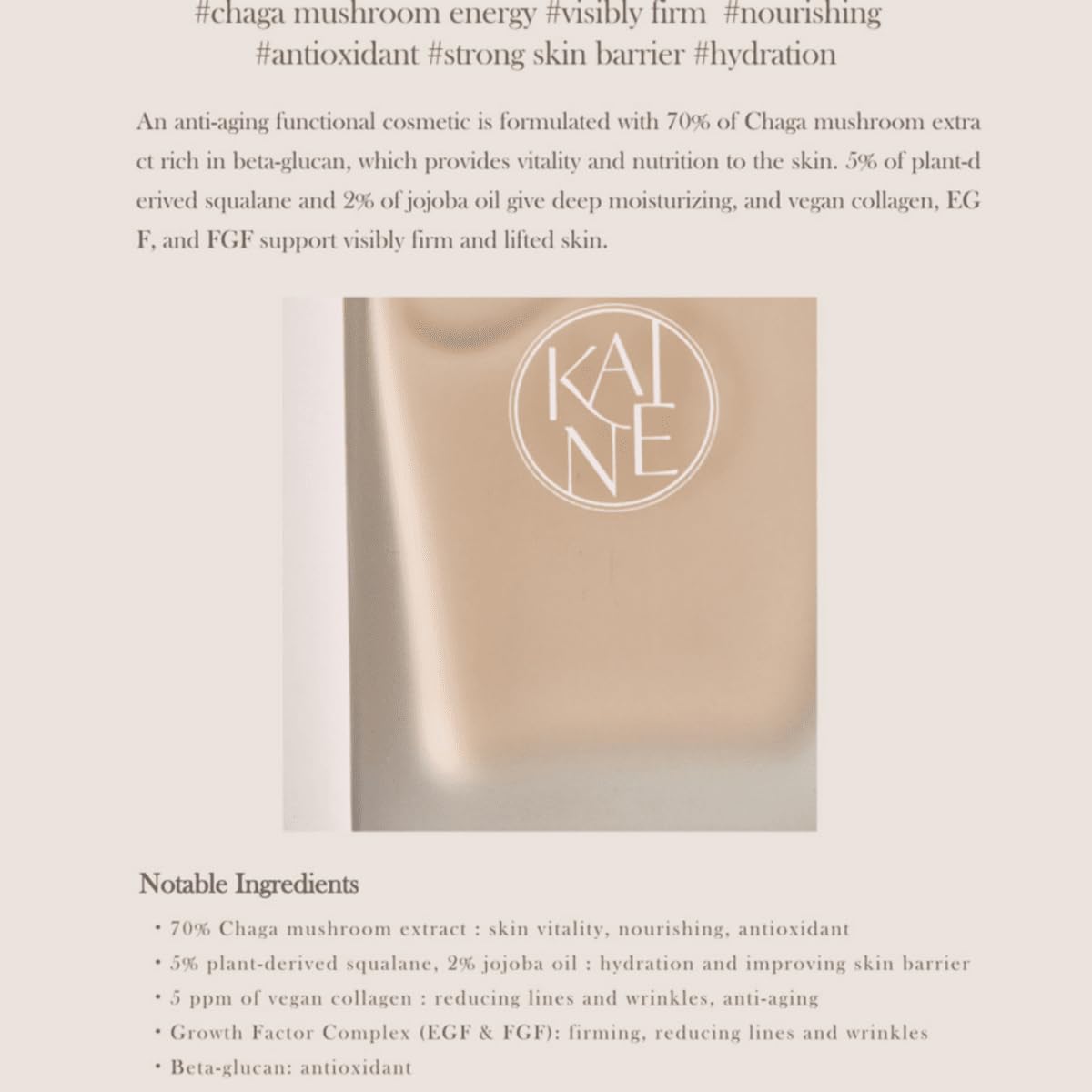 Kaine Chaga Collagen Charging Serum