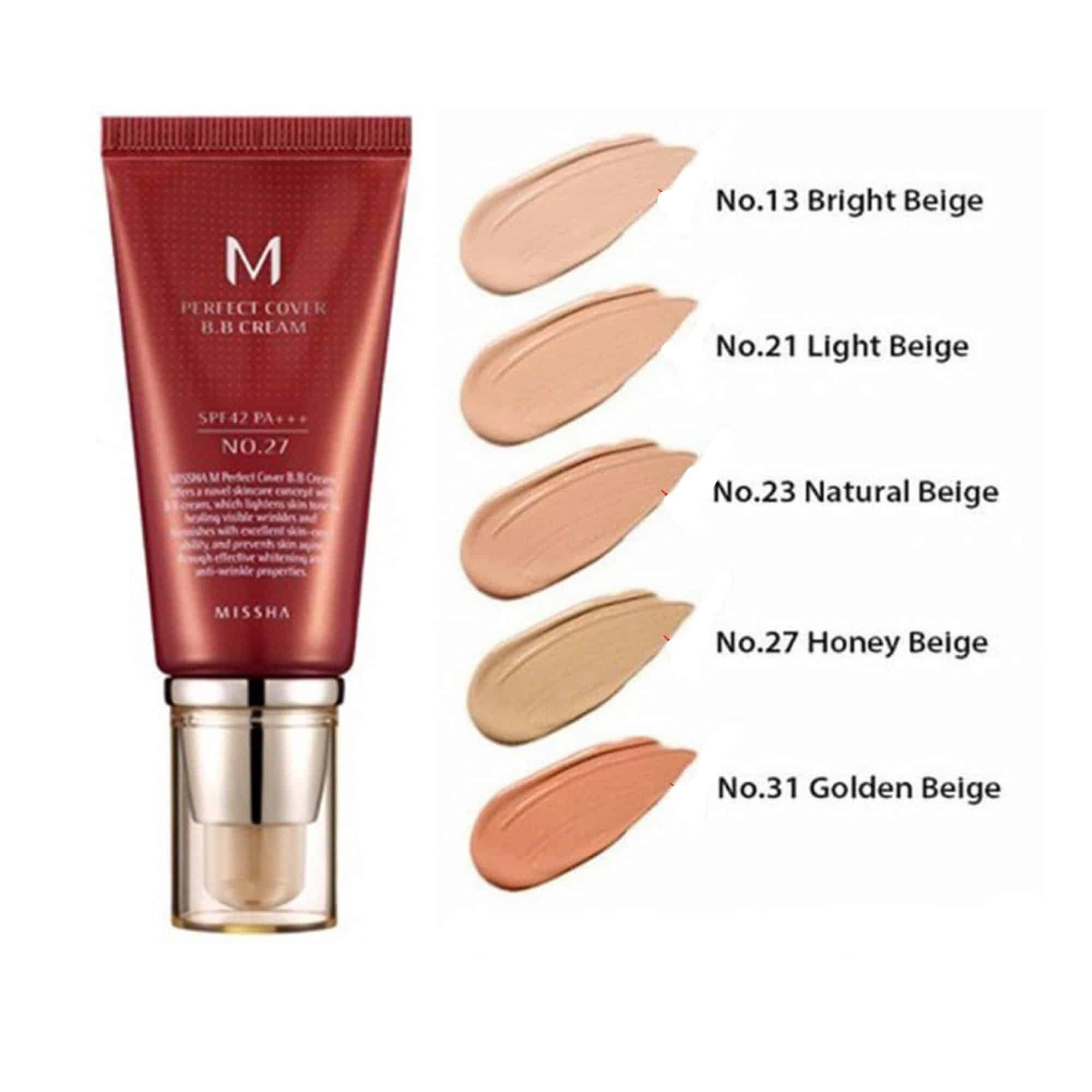Missha My Perfect Cover BB Cream 27 Honey Beige SPF42 PA+++