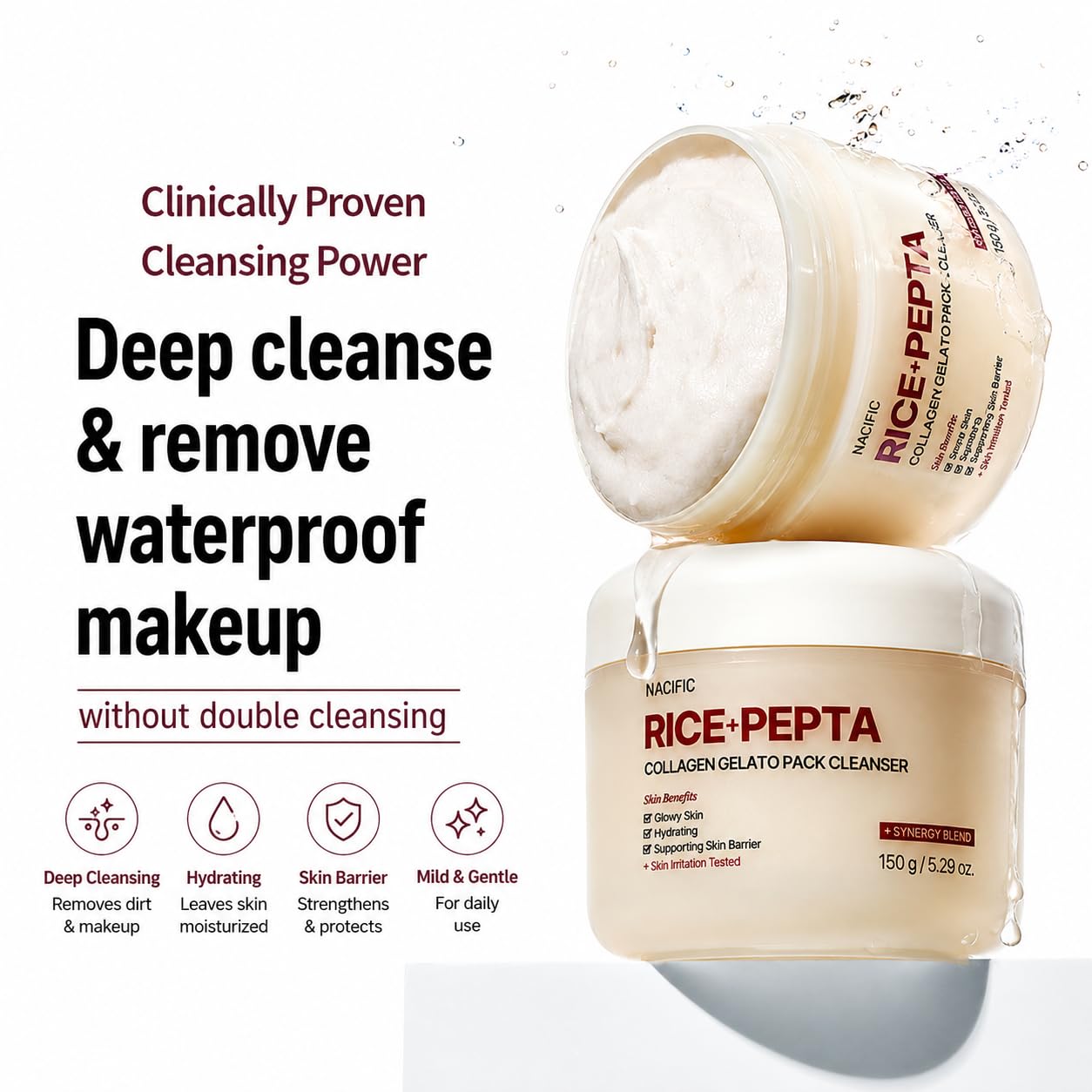 Nacific Rice + Pepta Collagen Gelato Pack Cleanser