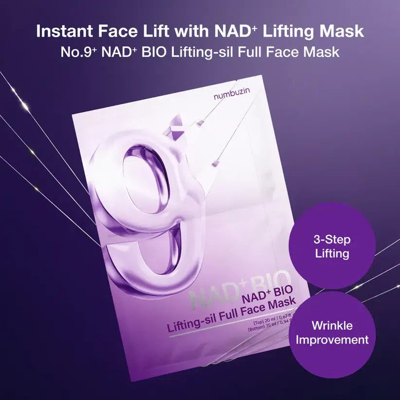 Numbuzin No.9 NAD+ Bio Lifting-Sil Full Face Mask