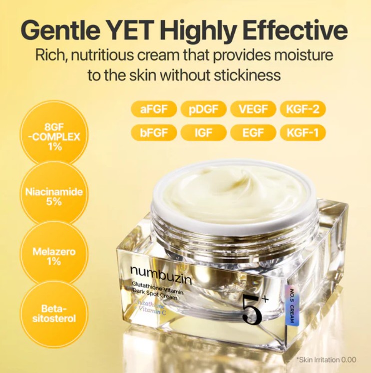 Numbuzin No.5+ Glutathione Vitamin Dark Spot Cream
