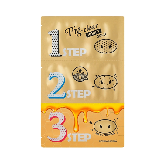 Holika Holika Clear Black Head 3 Step Kit Honey Gold