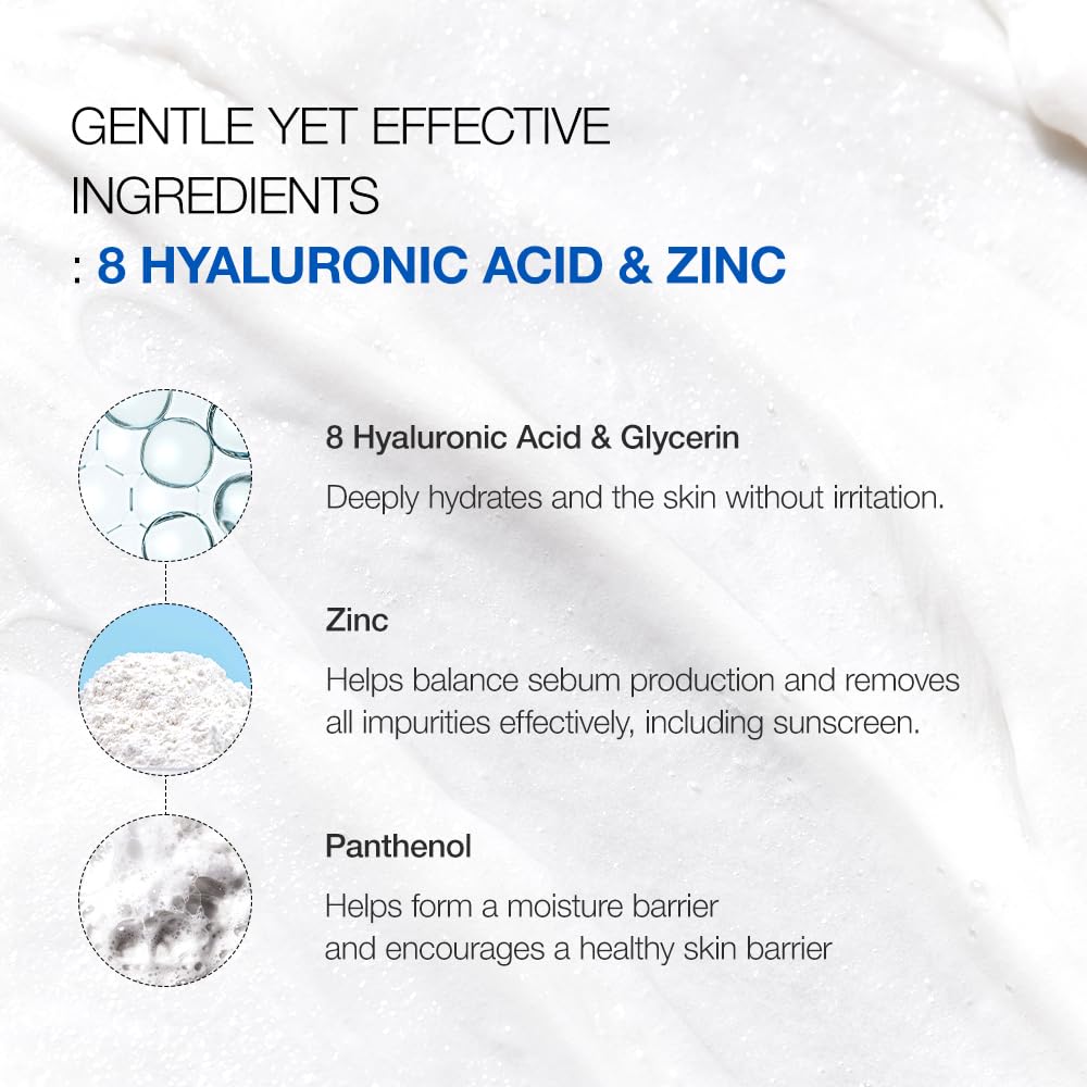 Anua 8 Hyaluronic Acid Hydrating Gentle Foaming Cleanser