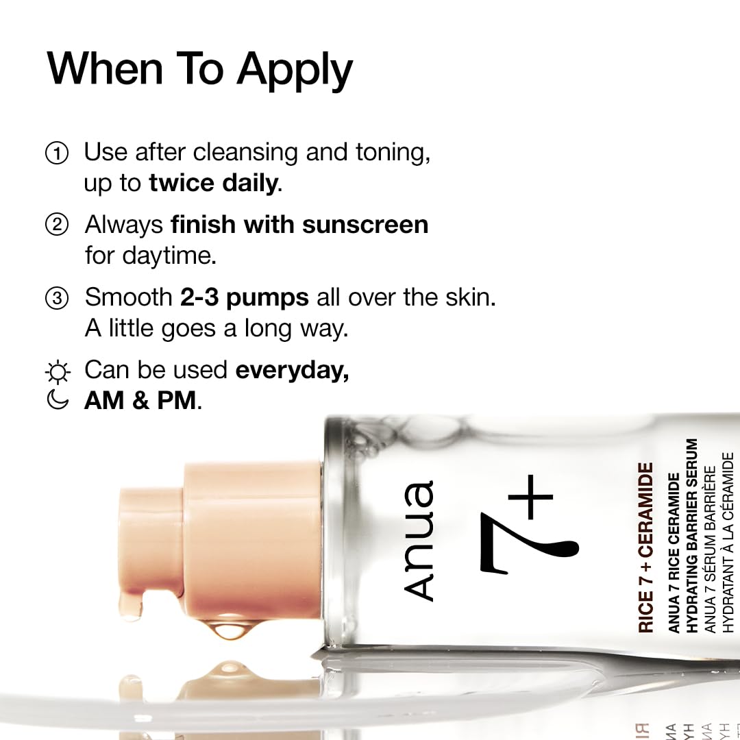 Anua Rice 7+Ceramide Hydrating Barrier Serum