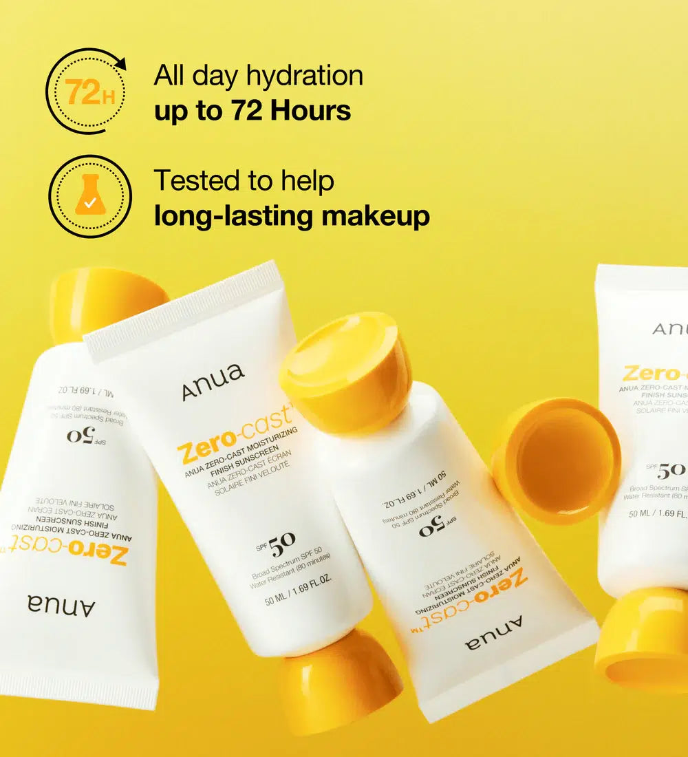 Anua Zero-Cast Moisturizing Finish Sunscreen SPF 50+