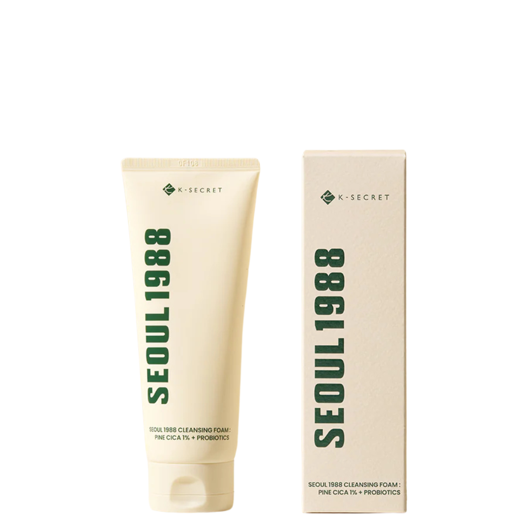 K-Secret Seoul 1988 Cleansing Foam: Pine Cica 1% + Probiotics