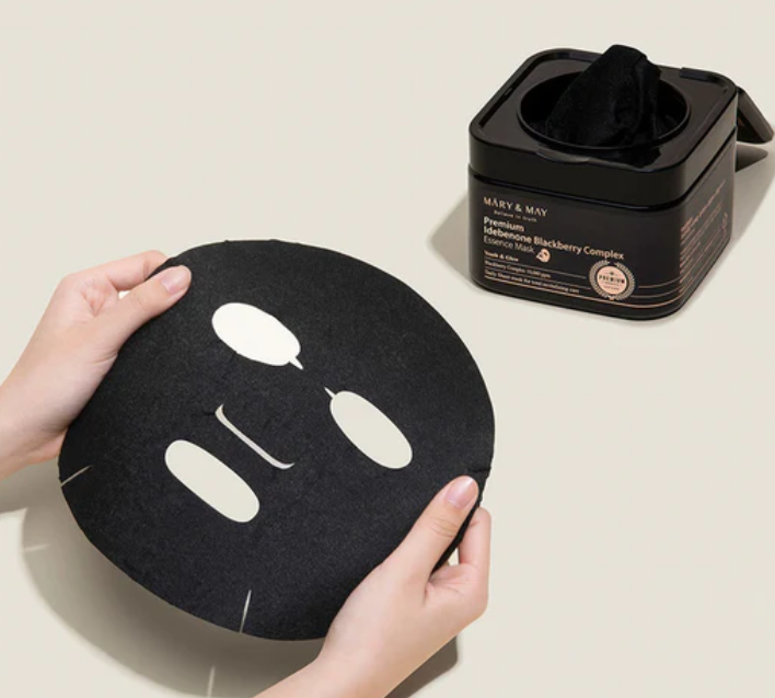 Mary &amp; May Premium Blackberry Idebenone Complex Ampoule Sheet Mask