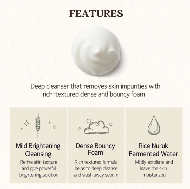 Skinfood Rice Daily Brightening Cleansing Foam