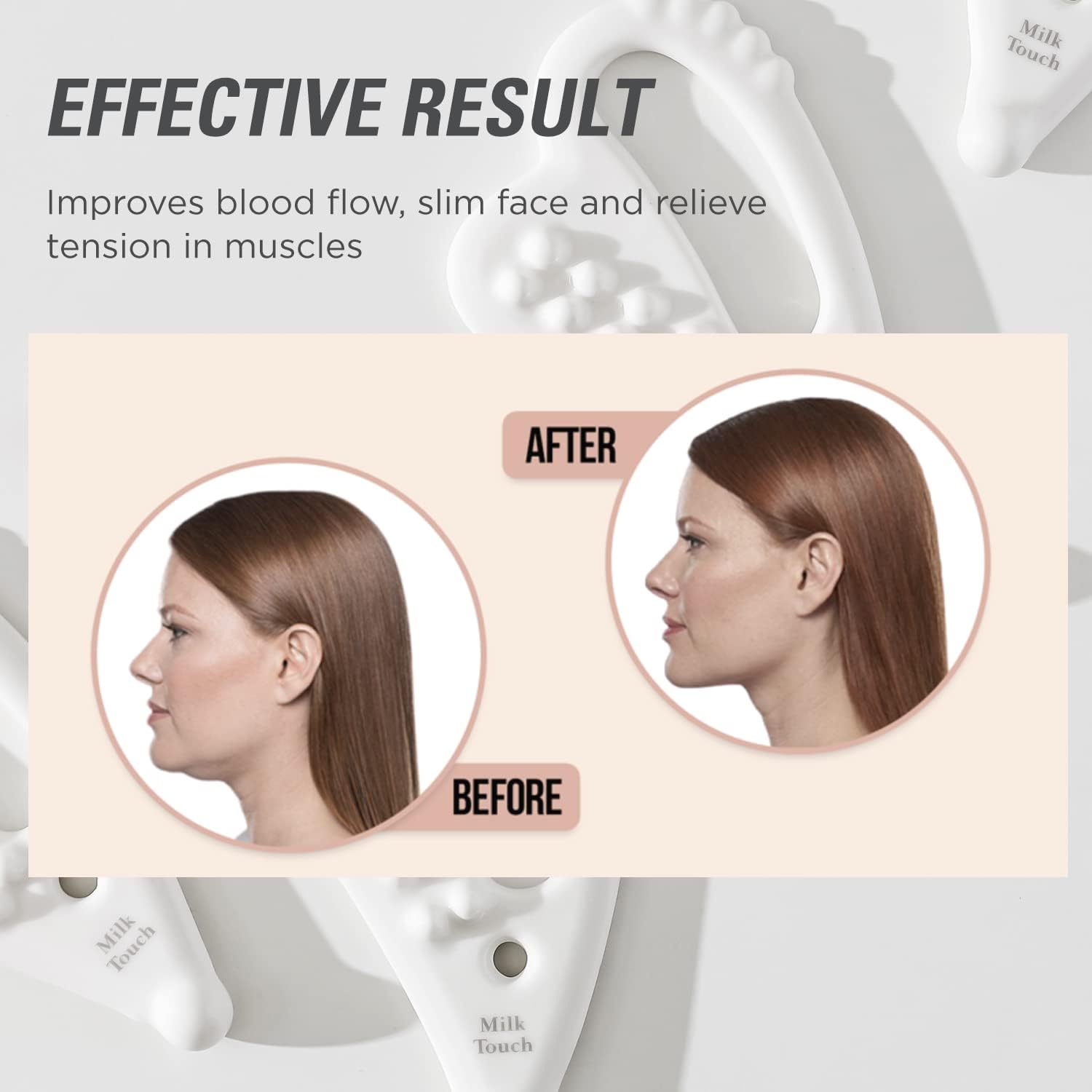 Milk Touch Slim Face Ceramic Gua Sha