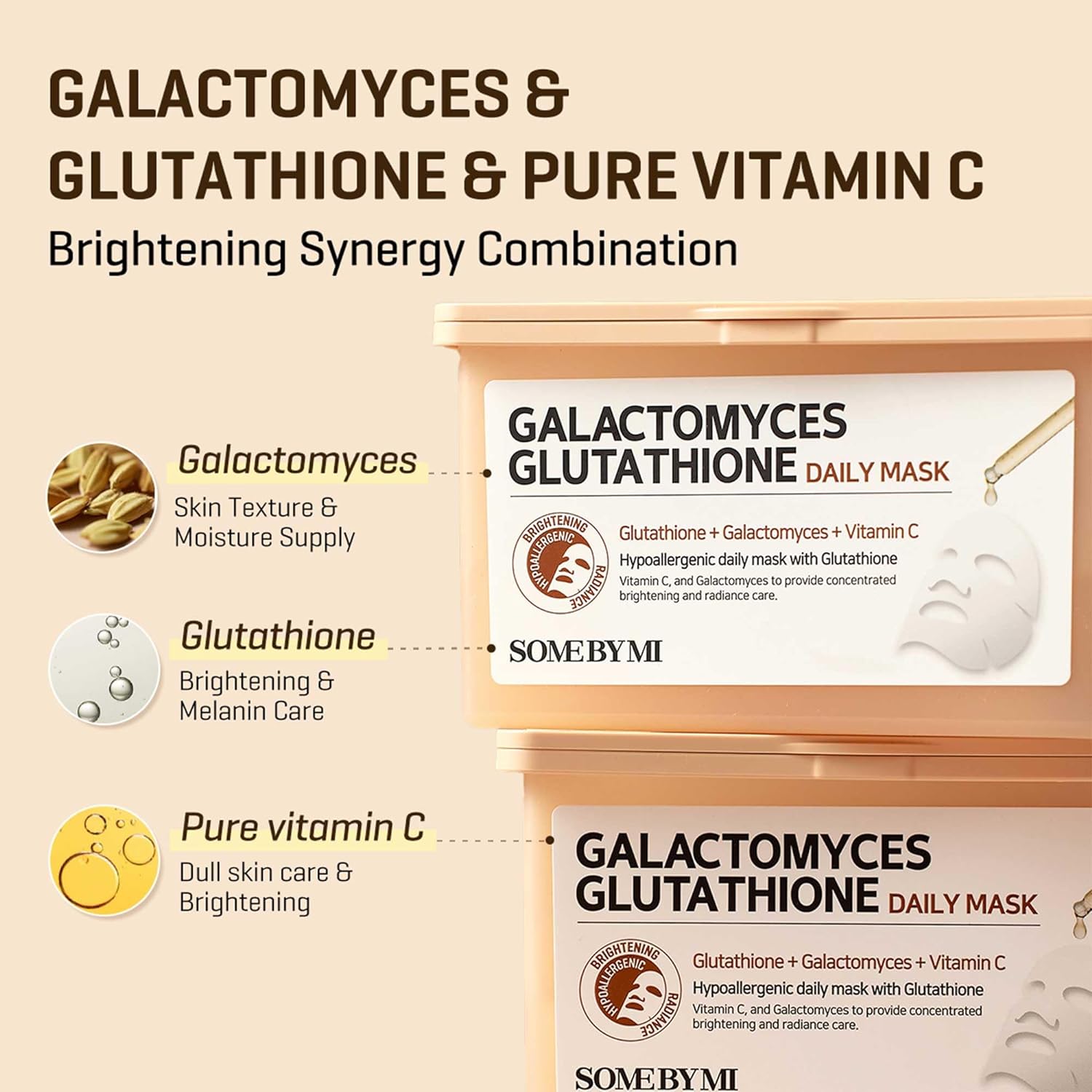 some by mi galactomyces glutathione daily mask ingredients (Ingredients Explained) and galactomyces for intensive skin brightening and glow SOME BY MI - Galactomyces