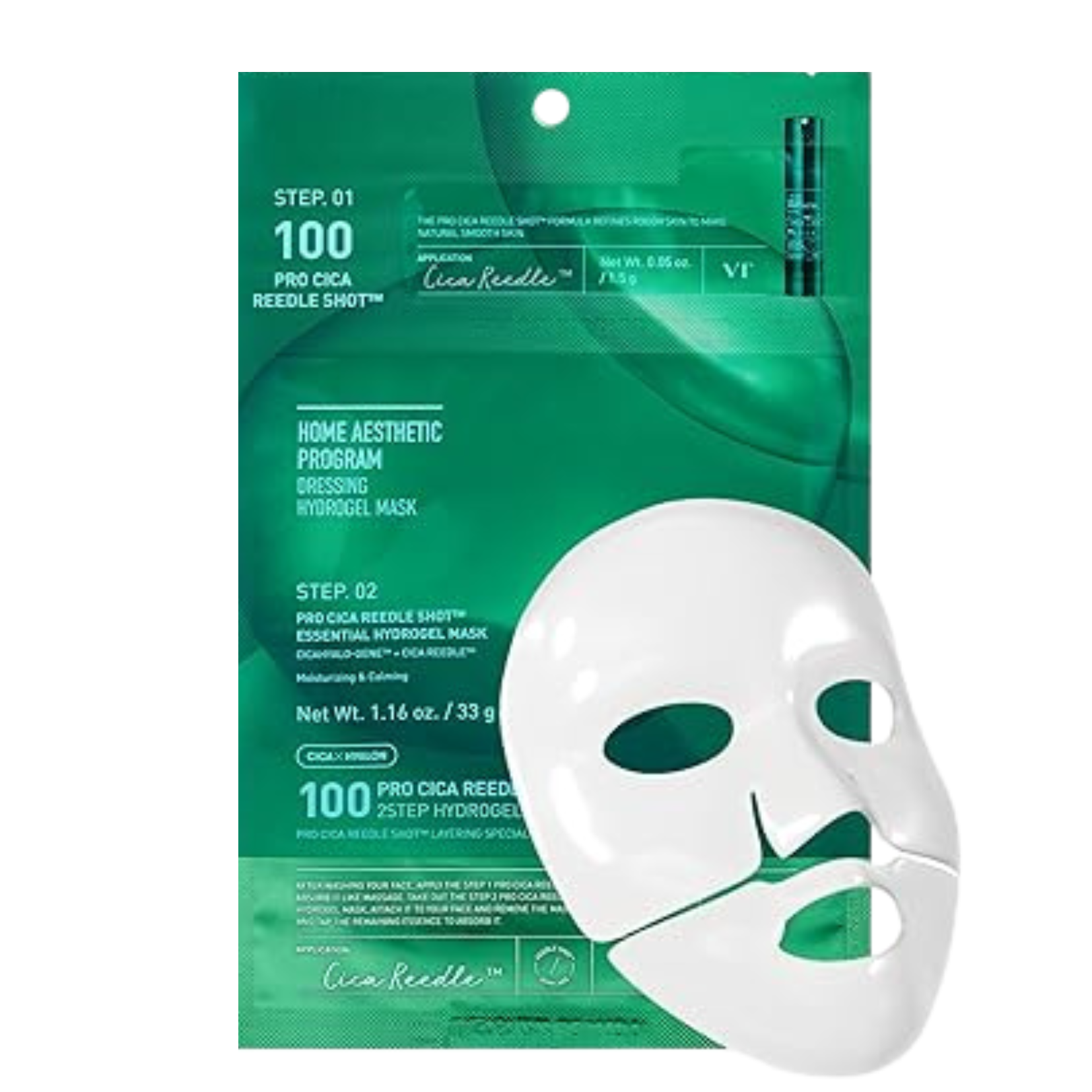 VT Cosmetics Pro Cica Reedle Shot Essential Hydrogel Mask 2 Step