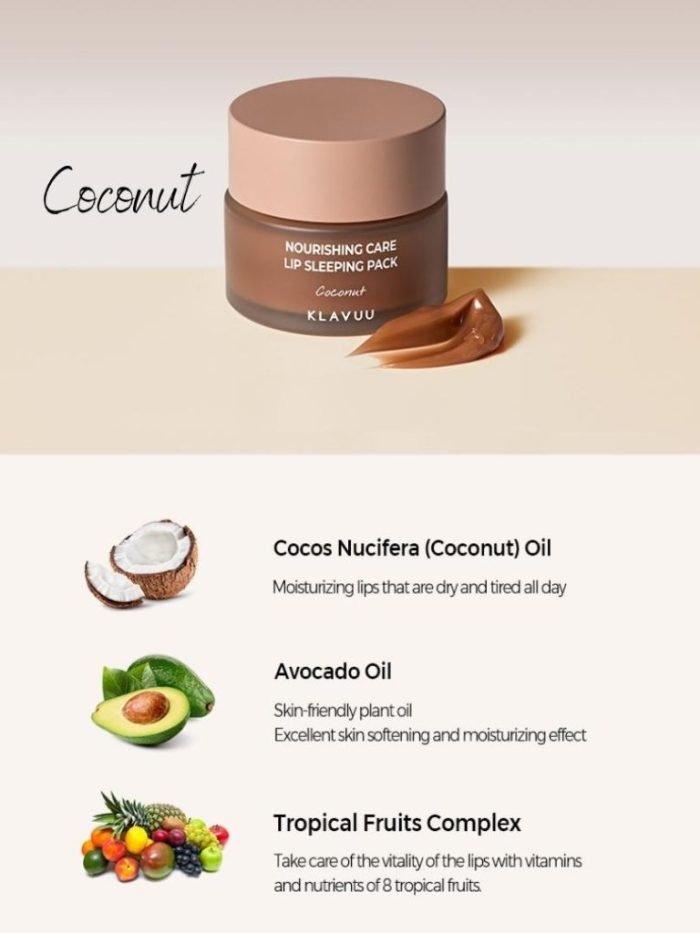 Klavuu Nourishing Lip Sleeping Pack Coconut - Image 3
