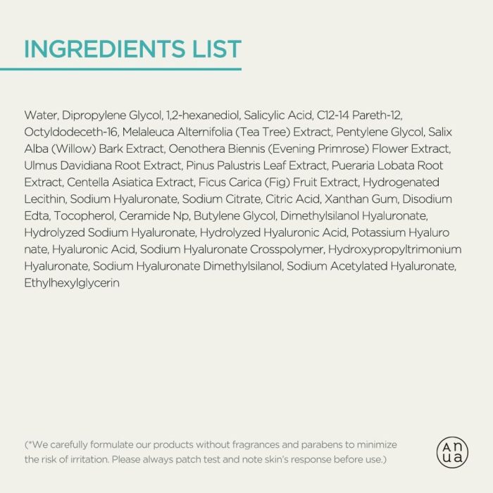 anua BHA exfoliating toner.6