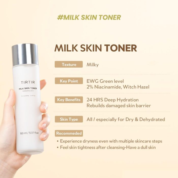 tirtir milk skin toner light.5