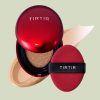 tirtir cushion foundation against green backdrop