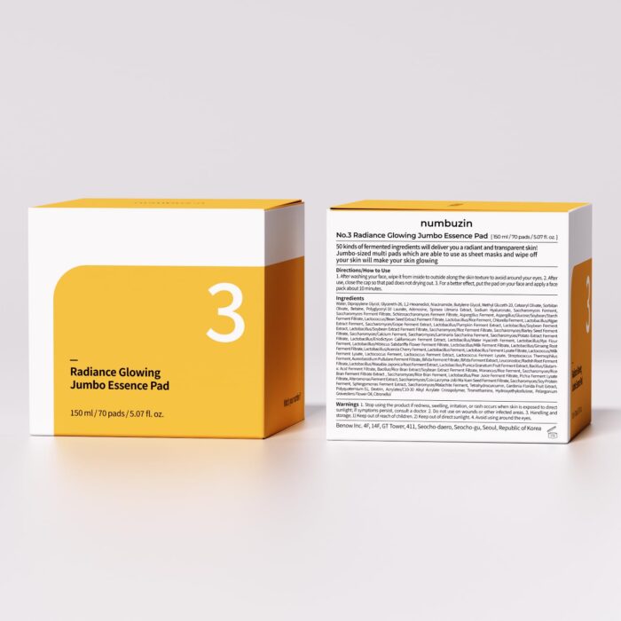 Numbuzin No.3 Radiance Glowing Jumbo Essence Pad - Image 2