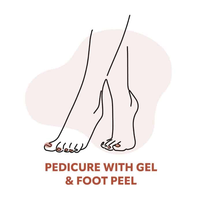 Pedi with Gel & Foot Peel