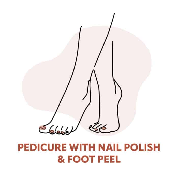 Pedicure with Nail Polish & Foot Peel