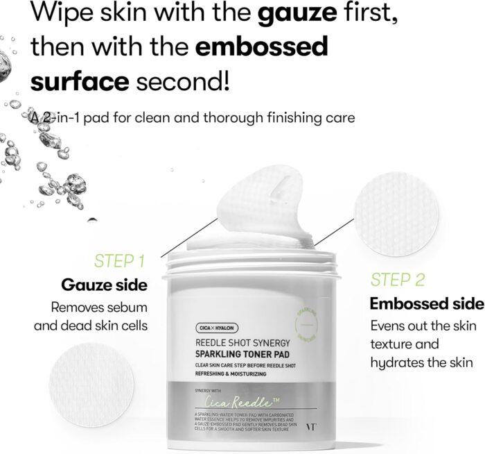 VT Cosmetics Reedle Shot Synergy Sparkling Toner Pad - Image 3