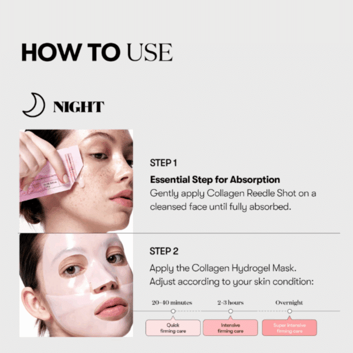 VT Cosmetics Collagen Reedle Shot 100 2-Step Hydrogel Firming Mask - Image 4