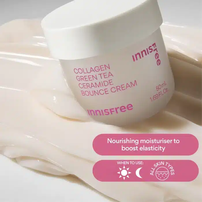 Innisfree Collagen Green Tea Ceramide Bounce Cream - Image 3