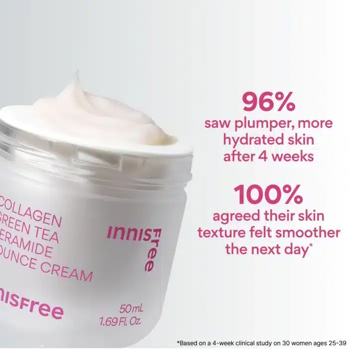 Innisfree Collagen Green Tea Ceramide Bounce Cream - Image 2