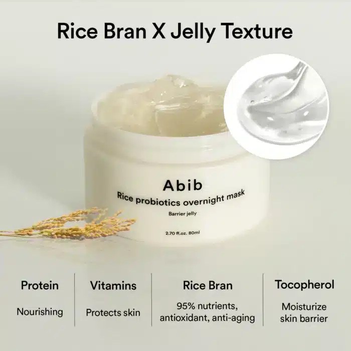 Abib Rice Probiotics Overnight Mask Barrier Jelly - Image 6