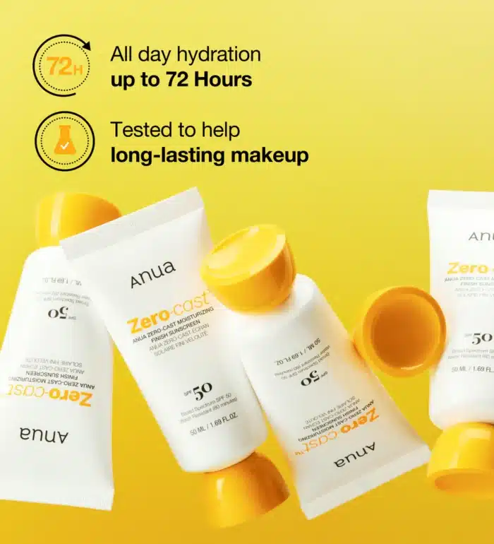 Anua Zero-Cast Moisturizing Finish Sunscreen SPF 50+ - Image 2