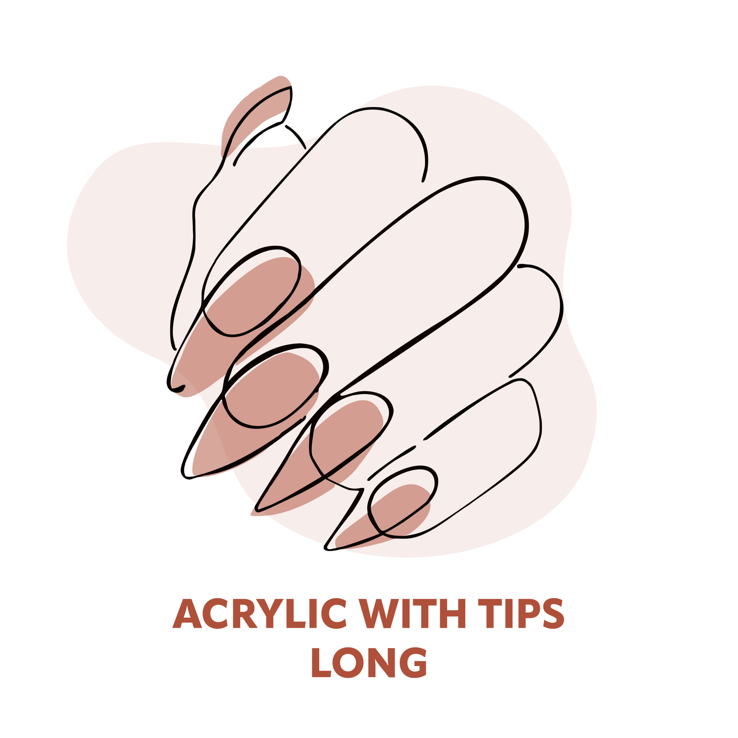 Acrylic with Tips Long Acrylic with Tips Long - Image 1