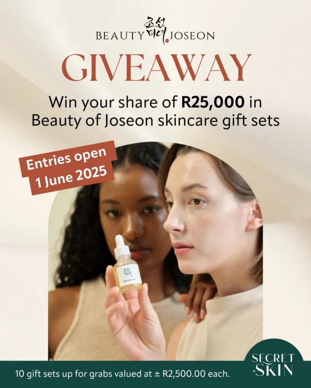 Mark your calendars!! 𝗕𝗲𝗮𝘂𝘁𝘆 𝗼𝗳 𝗝𝗼𝘀𝗲𝗼𝗻 𝗴𝗶𝘃𝗲𝗮𝘄𝗮𝘆 𝗱𝗿𝗼𝗽𝘀 𝟭 𝗝𝘂𝗻𝗲!

Win your share of R25,000 in Beauty of Joseon skincare gift sets! ✨ Each set includes a complete K-beauty routine to cleanse, nourish, glow, and protect.

📅 𝗘𝗻𝘁𝗿𝗶𝗲𝘀 𝗼𝗽𝗲𝗻 𝟭 𝗝𝘂𝗻𝗲 𝟮𝟬𝟮𝟱!

Follow us on social media to see the steps to enter this amazing giveaway.

@beautyofjoseon_official #SecretSkin #myskinsecret #giveaway #BeautyOfJoseon #kbeauty #koreanbeauty